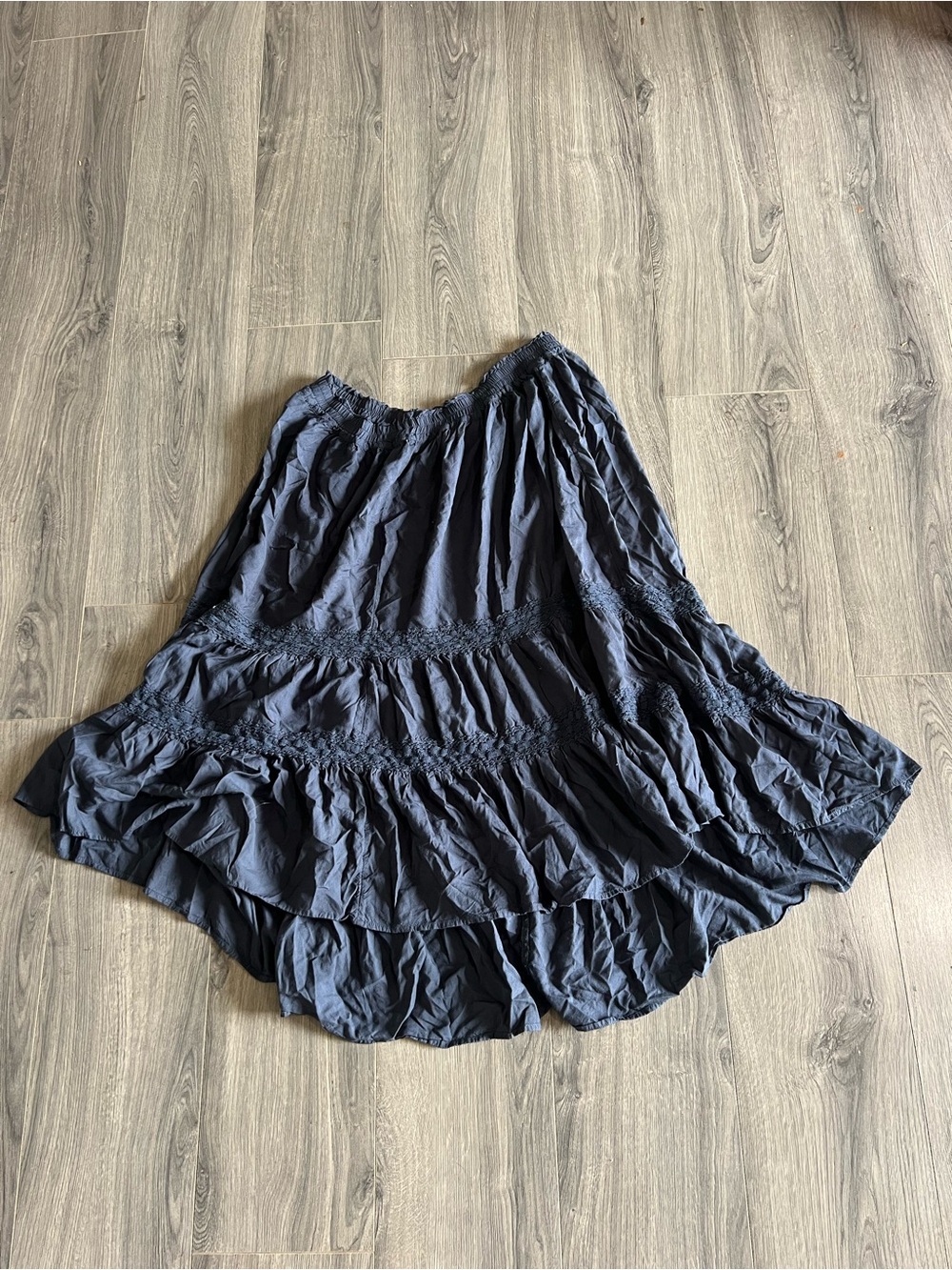 Melrose and Market Navy Tiered Skirt